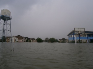 The Same Building Now Submerged by the Floods. 