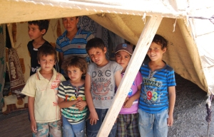 These children, with their family, were caught up in an attack and forced to flee. They are traumatized by what they have seen, they cannot sleep according to their father, kept up by reliving the nightmare of seeing their friends and people killed. 