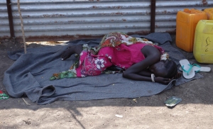 One Inncoent Child who is now victim of this war. Totally seperated from her family if they are alive, utterly lost and alone. Sadly this is now the Story in South Sudan for Thousands of Children. 