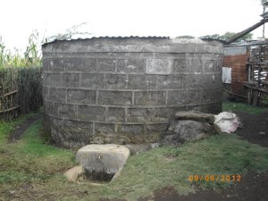 One of the many water tanks in Kenya that CHRF created last year!